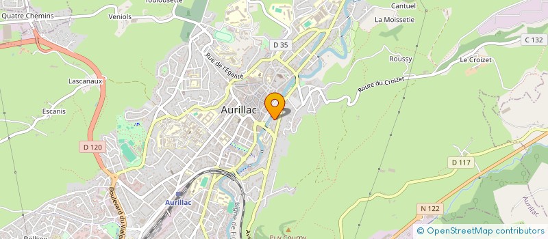 localisation de l'entreprise MONSIEUR ERIC MENARD à AURILLAC