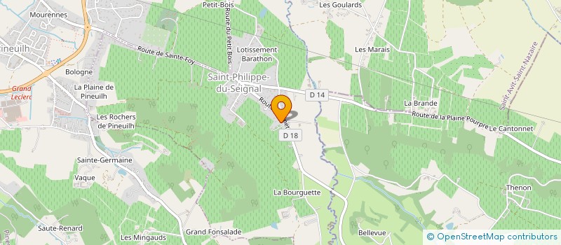 localisation de l'entreprise MONSIEUR ERIC MERCIER  SAINT-PHILIPPE-DU-SEIGNAL