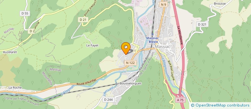 localisation de l'entreprise MONSIEUR ERIC MERGOIL à MASSIAC