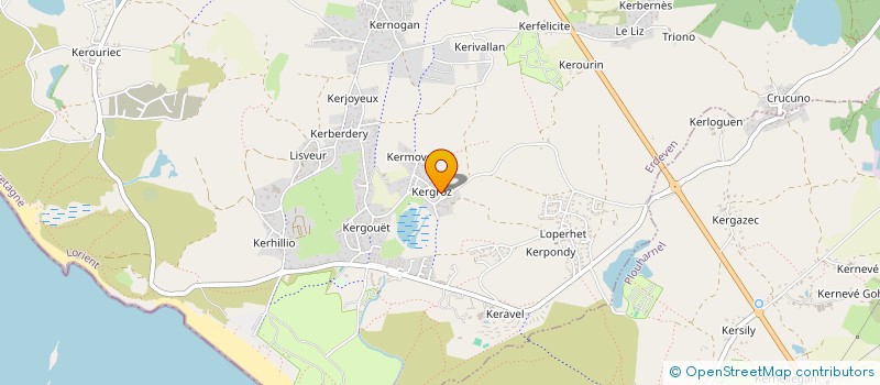 localisation de l'entreprise MONSIEUR ERIC MERLE  ERDEVEN