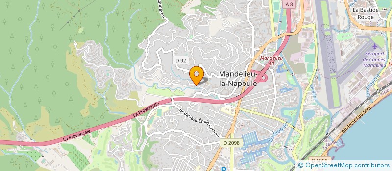 localisation de l'entreprise MONSIEUR ERIC MILLOT à MANDELIEU-LA-NAPOULE