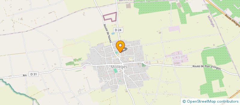 localisation de l'entreprise MONSIEUR ERIC MONTAGARD  MOLLEGES