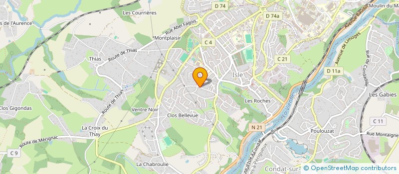 localisation de l'entreprise MONSIEUR ERIC MONTEIL  ISLE