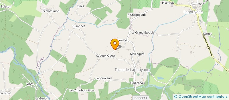 localisation de l'entreprise MONSIEUR ERIC MOREAU  TIZAC-DE-LAPOUYADE