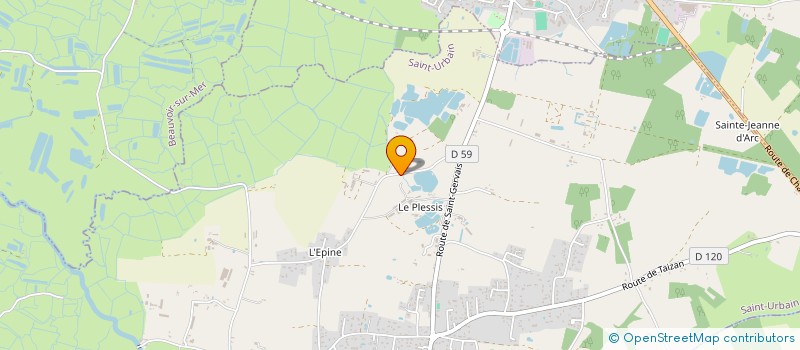 localisation de l'entreprise MONSIEUR ERIC MOREAU  SAINT-URBAIN