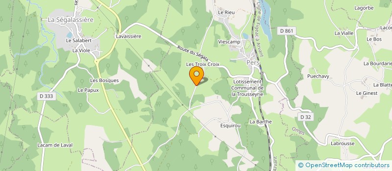 localisation de l'entreprise MONSIEUR ERIC MOSNIER à LE ROUGET-PERS