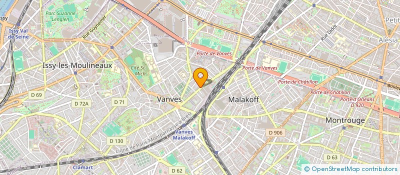 localisation de l'entreprise MONSIEUR ERIC MUGNIER  VANVES