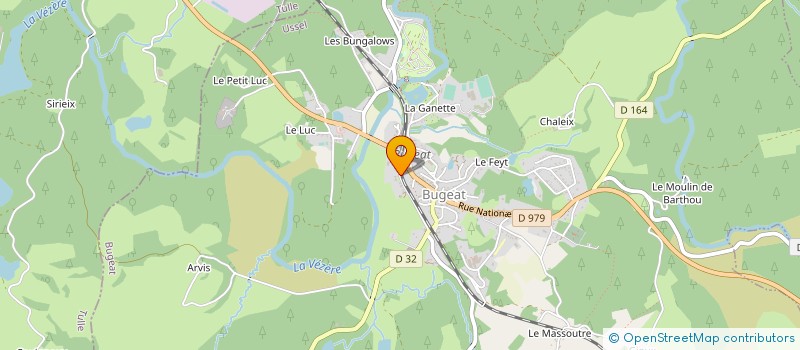 localisation de l'entreprise MONSIEUR ERIC NONY  BUGEAT