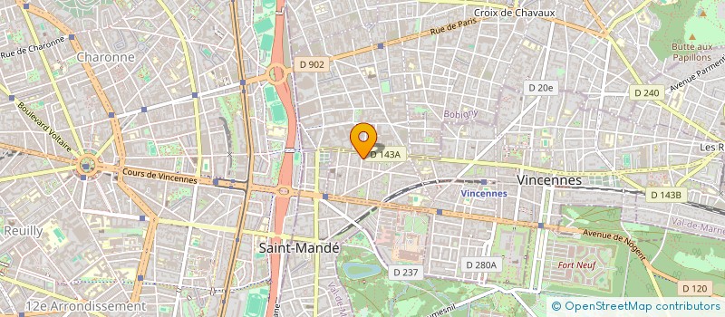 localisation de l'entreprise MONSIEUR ERIC PARMENTIER à VINCENNES