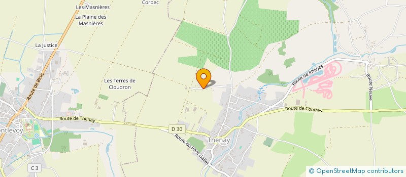 localisation de l'entreprise MONSIEUR ERIC PASTEUR  LE CONTROIS-EN-SOLOGNE