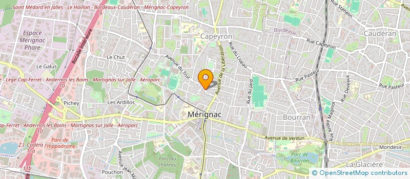 localisation de l'entreprise MONSIEUR ERIC PELE  MERIGNAC