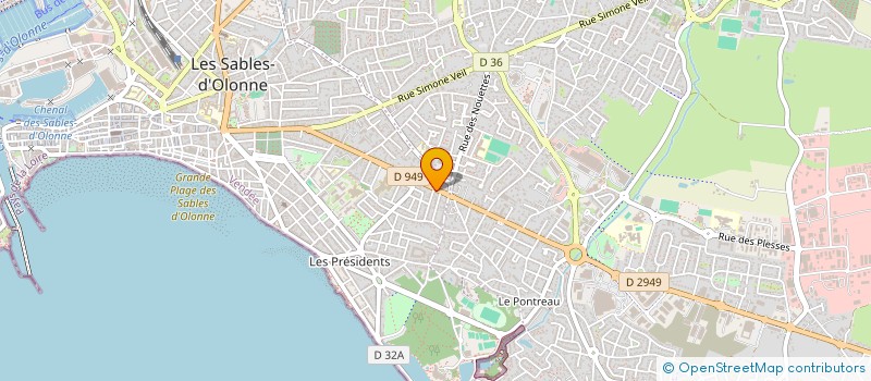 localisation de l'entreprise MONSIEUR ERIC PENARD à LES SABLES D'OLONNE