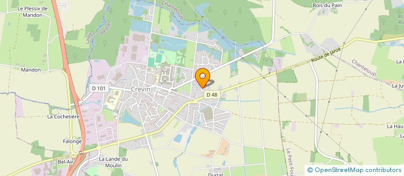 localisation de l'entreprise MONSIEUR ERIC PERRUDIN  CREVIN