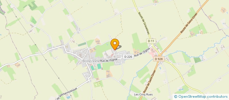 localisation de l'entreprise MONSIEUR ERIC PETIT  BOLLEZEELE