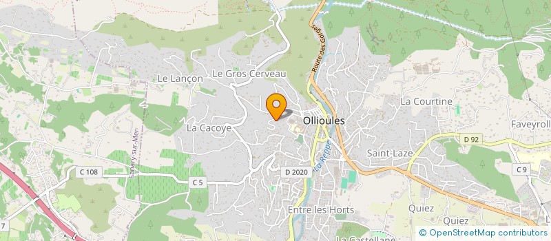 localisation de l'entreprise MONSIEUR ERIC POIREY  OLLIOULES