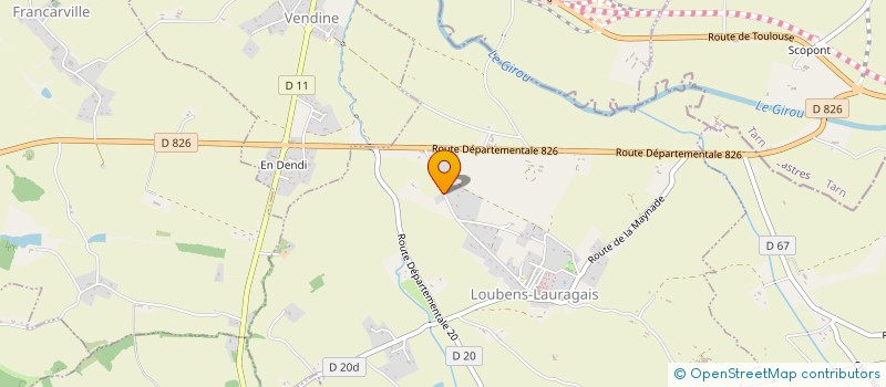 localisation de l'entreprise MONSIEUR ERIC POMMIER  LOUBENS-LAURAGAIS