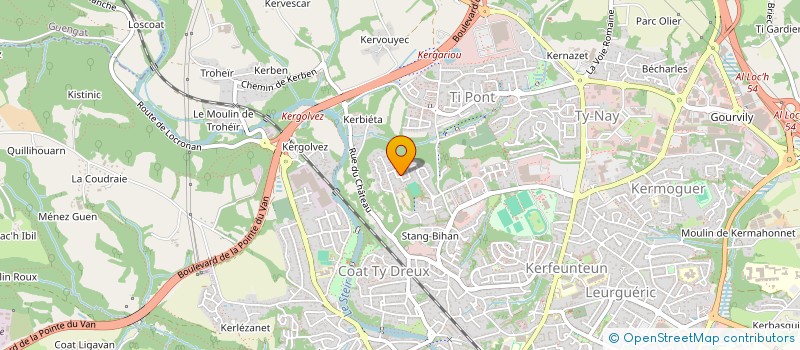 localisation de l'entreprise MONSIEUR ERIC POTIN  QUIMPER