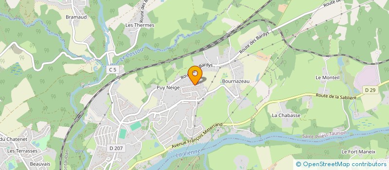 localisation de l'entreprise MONSIEUR ERIC POUGET  LE PALAIS-SUR-VIENNE