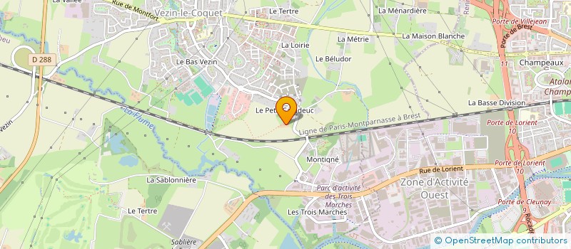 localisation de l'entreprise MONSIEUR ERIC POUGOUE TCHEUGOUE  VEZIN-LE-COQUET