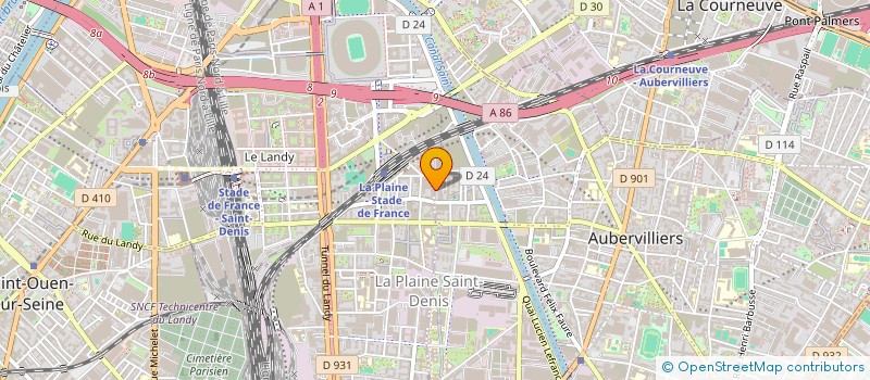 localisation de l'entreprise MONSIEUR ERIC POUPY à AUBERVILLIERS