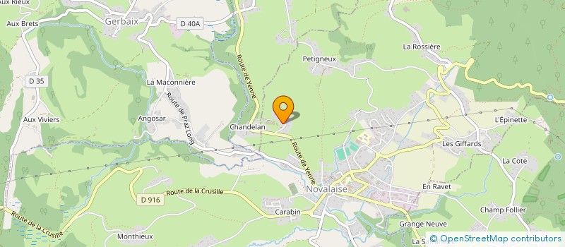 localisation de l'entreprise MONSIEUR ERIC PRAIRE  NOVALAISE