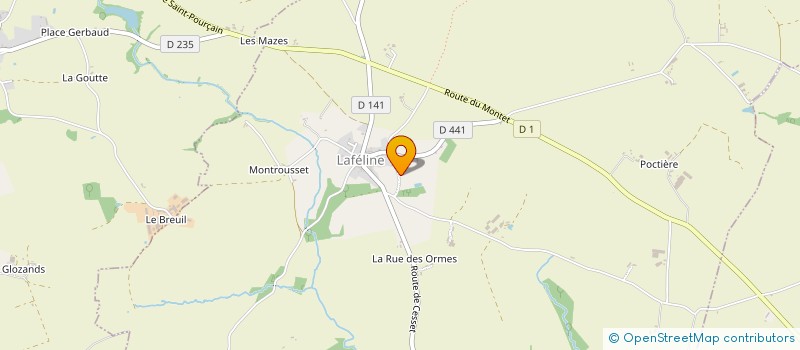 localisation de l'entreprise MONSIEUR ERIC PUYET à LAFELINE