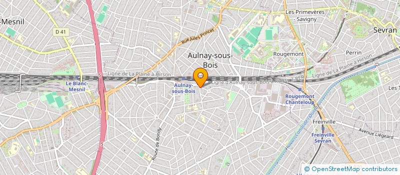 localisation de l'entreprise MONSIEUR ERIC RAINGUENET à AULNAY-SOUS-BOIS