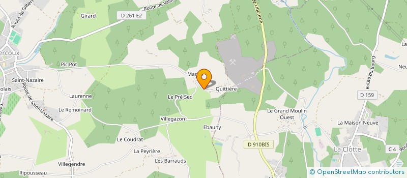 localisation de l'entreprise MONSIEUR ERIC RAMBAUD  CERCOUX