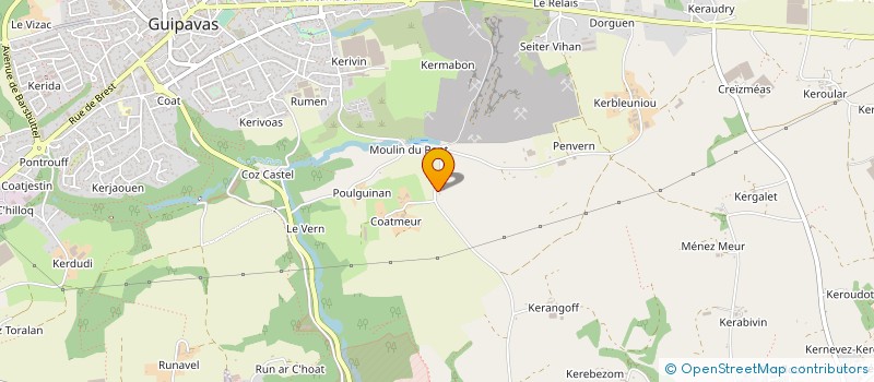 localisation de l'entreprise MONSIEUR ERIC RAOUL  GUIPAVAS