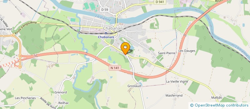 localisation de l'entreprise MONSIEUR ERIC RATINAUD  CHABANAIS