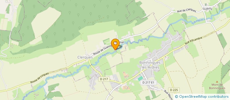 localisation de l'entreprise MONSIEUR ERIC REGNIER  CLERQUES