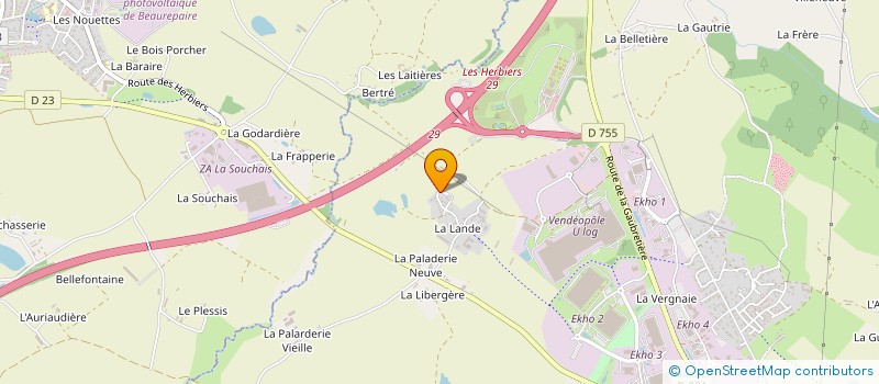 localisation de l'entreprise MONSIEUR ERIC REMIGEREAU à LES HERBIERS