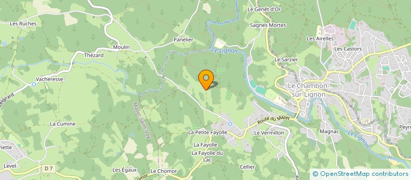 localisation de l'entreprise MONSIEUR ERIC REYMOND à LE CHAMBON SUR LIGNON
