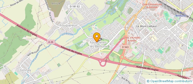 localisation de l'entreprise MONSIEUR ERIC ROBBE  FOUQUIERES-LES-BETHUNE