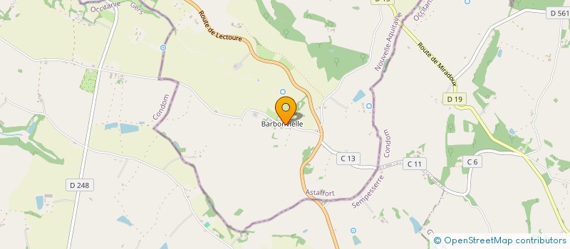 localisation de l'entreprise MONSIEUR ERIC RODES  ASTAFFORT