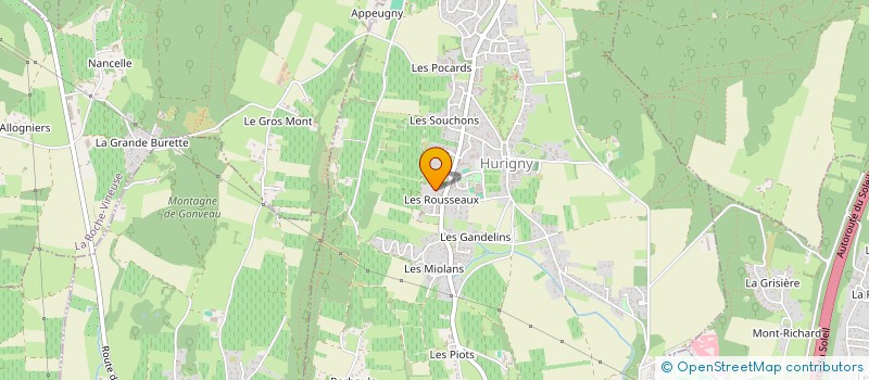 localisation de l'entreprise MONSIEUR ERIC RONDIERE  HURIGNY