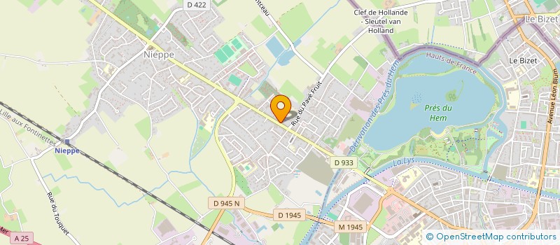 localisation de l'entreprise MONSIEUR ERIC ROULET  NIEPPE