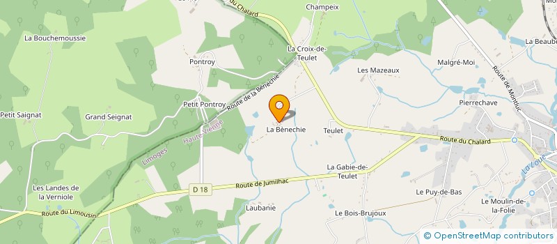 localisation de l'entreprise MONSIEUR ERIC ROULET à COUSSAC-BONNEVAL