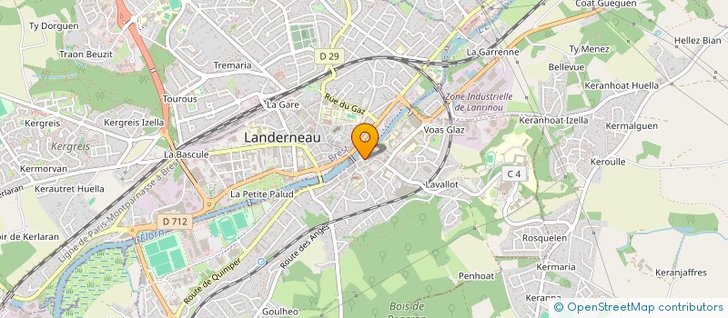 localisation de l'entreprise MONSIEUR ERIC SABATIER  LANDERNEAU