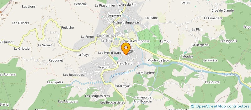 localisation de l'entreprise MONSIEUR ERIC SAURIN  LE PLAN-DE-LA-TOUR