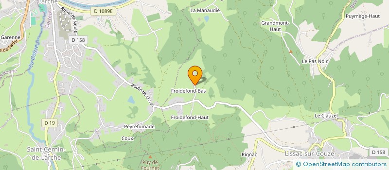 localisation de l'entreprise MONSIEUR ERIC SCHMIT  LISSAC-SUR-COUZE