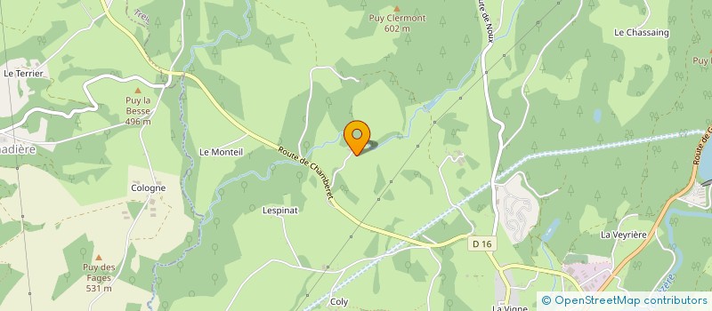 localisation de l'entreprise MONSIEUR ERIC SILVESTRE  TREIGNAC