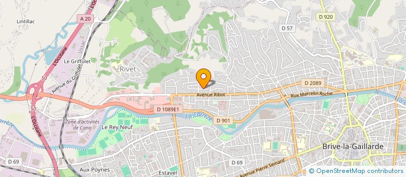 localisation de l'entreprise MONSIEUR ERIC SIMBELIE  BRIVE-LA-GAILLARDE