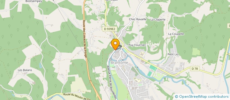 localisation de l'entreprise MONSIEUR ERIC SIMONIN à BRANTOME EN PERIGORD