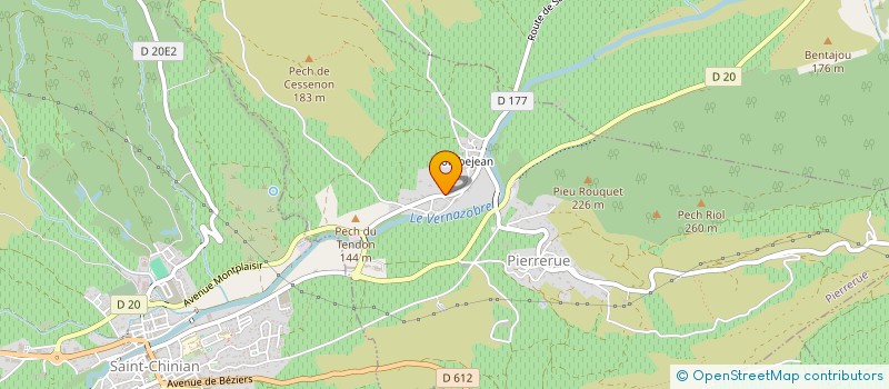 localisation de l'entreprise MONSIEUR ERIC TERME  PIERRERUE