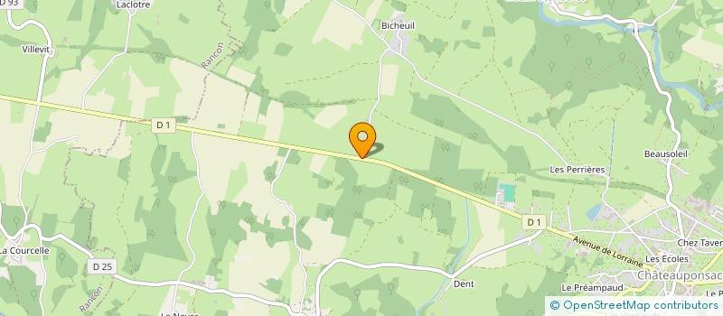 localisation de l'entreprise MONSIEUR ERIC THIBAUT  CHATEAUPONSAC