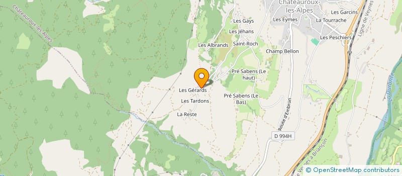 localisation de l'entreprise MONSIEUR ERIC THOLOZAN  CHATEAUROUX-LES-ALPES