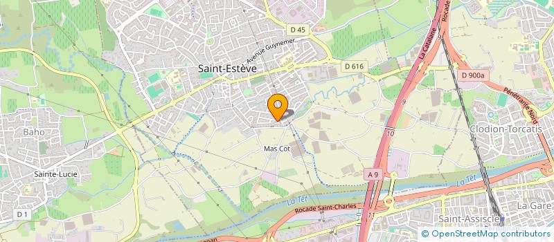 localisation de l'entreprise MONSIEUR ERIC THOMAS  SAINT-ESTEVE