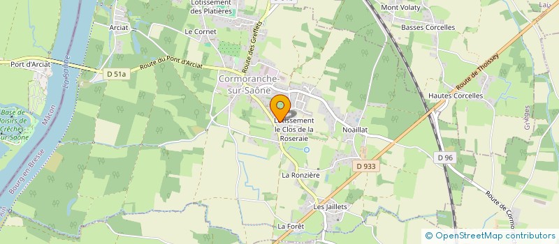localisation de l'entreprise MONSIEUR ERIC TISSERAND à CORMORANCHE-SUR-SAONE