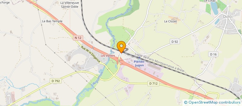 localisation de l'entreprise MONSIEUR ERIC TRAVERS à JUGON-LES-LACS